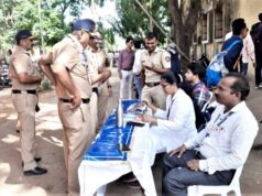 लोकसभा निवड्णुकीसाठी विधानसभा मतदार केंद्रावर आरोग्य विभागाची गस्ती