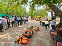 नवेगावबांध येथील जलाशयात मान्सूनपूर्व तयारीची रंगीत तालीम