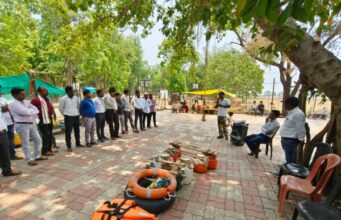 नवेगावबांध येथील जलाशयात मान्सूनपूर्व तयारीची रंगीत तालीम