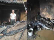 गॅसच्या स्फोटाने घर जळून खाक; लाखो रुपयांचा नुकसान