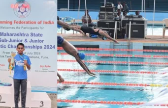 जलतरण स्पर्धेत यथार्थ राज्यात प्रथम