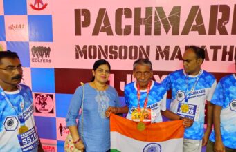 पंचमढी येथील मैराथान स्पर्धेत मुन्नालाल यादव व्दितीय