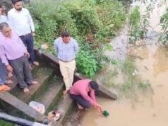 इटियाडोह धरणाचे जिल्हाधिकारी प्रजित नायर यांच्या हस्ते जलपूजन