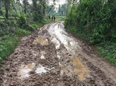 तालुक्यातील चिखलमय रस्त्यांवरून नागरिकांचा जीवघेणा प्रवास