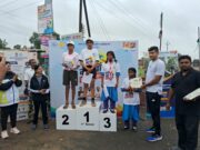 गोंदिया शहरात एक धाव सुरक्षेची मिनी मॅरेथॉन स्पर्धा उत्साहात