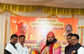 गुढीपाडवा शोभायात्रेने अर्जुनी नगरी दुमदुमली (जिल्हा रामानंद संप्रदायाकडून भव्य दिव्य शोभायात्रेचे आयोजन )